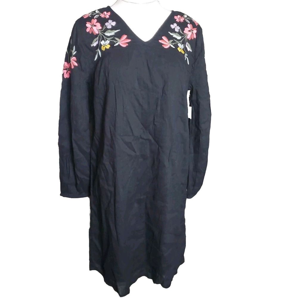 Old Navy Embroidery Black Dress Size Small